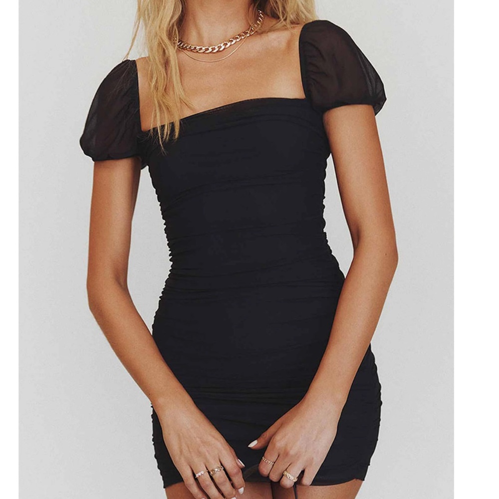 Princess Polly Recycled Black Charvi Mini Dress
